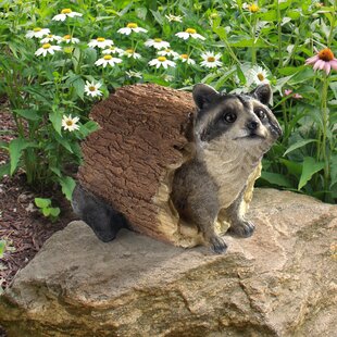 Raccoon Tree Hugger Outdoor Statue | Wayfair